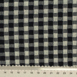 Black Check Jacquard, Poly-Viscose