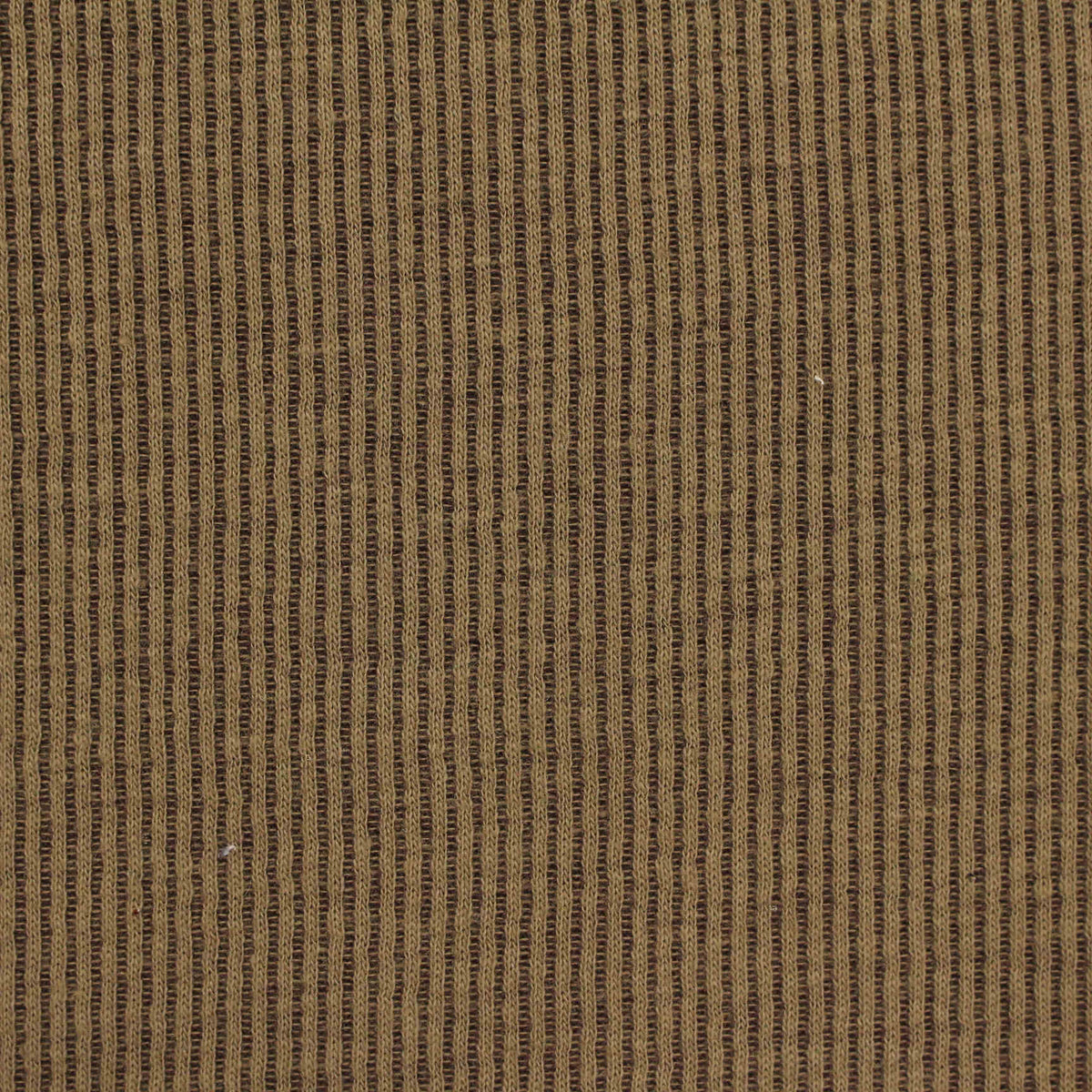 Brown Vertical-Stripe Rib Knit, Cotton-Poly