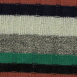 Green Horizontal-Stripe Rib Knit, Polyester — texture