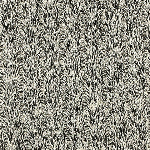 Black Marl Rib Knit, Poly-Viscose, 195 gsm