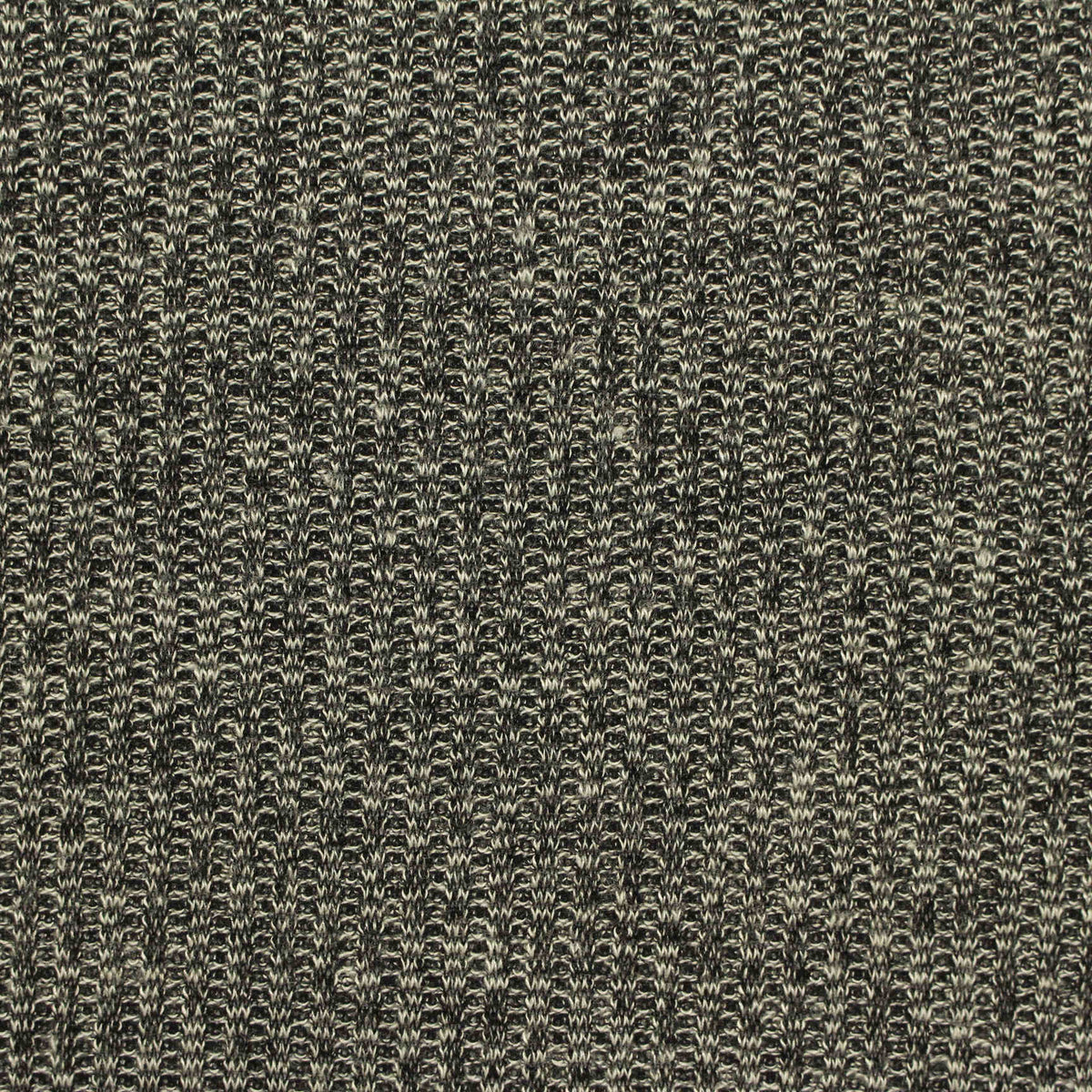 Black Marl Rib Knit, Poly-Viscose, 120 gsm