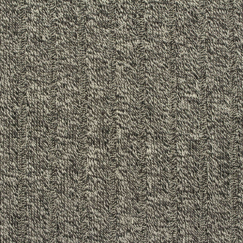 Black Marl Rib Knit, Poly-Viscose, 207 gsm