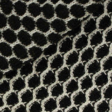 Black Honeycomb Jacquard, Polyester — texture