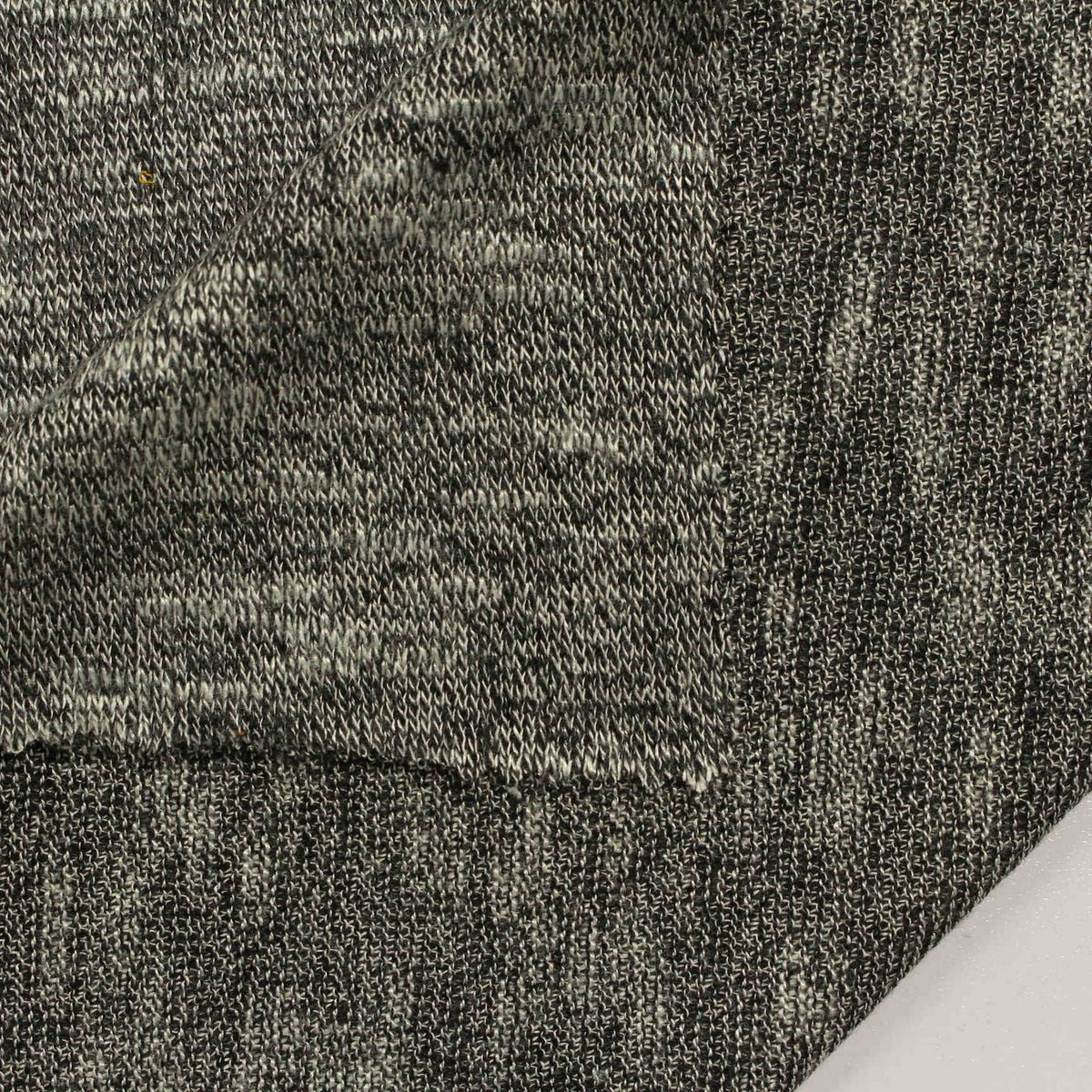 Black Heathered-Marl Jersey Knit, Polyester, 255 gsm