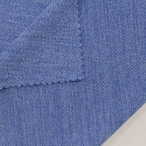 Blue Marl Jersey Knit, Poly-Viscose, 160 gsm