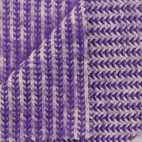 Purple Vertical-Stripe Chenille, Poly-Nylon