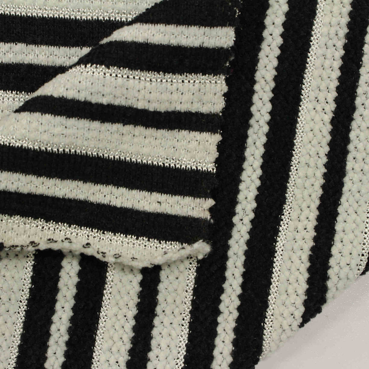 Black Stripes Chenille, Polyester, 305 gsm