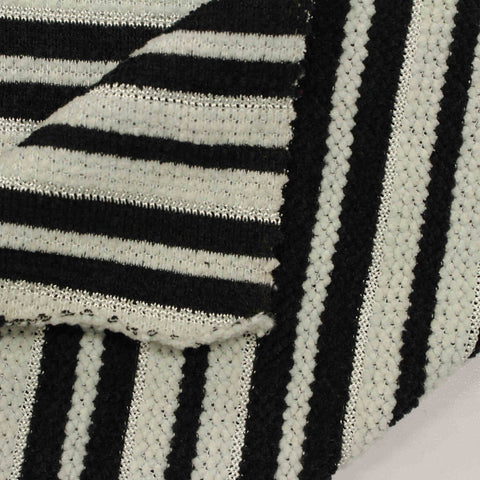 Black Stripes Chenille, Polyester, 305 gsm