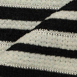 Black Stripes Chenille, Polyester — texture