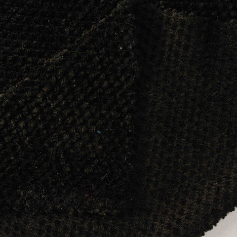 100% Polyester Chenille Fabric, 225 gsm, 145 cm — Black