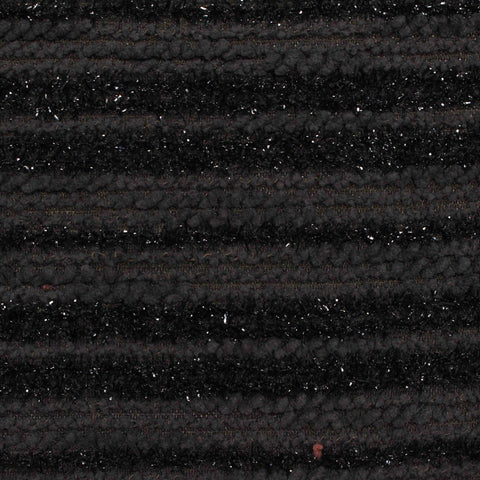 Black Horizontal-Stripe Chenille, Polyester, 209 gsm