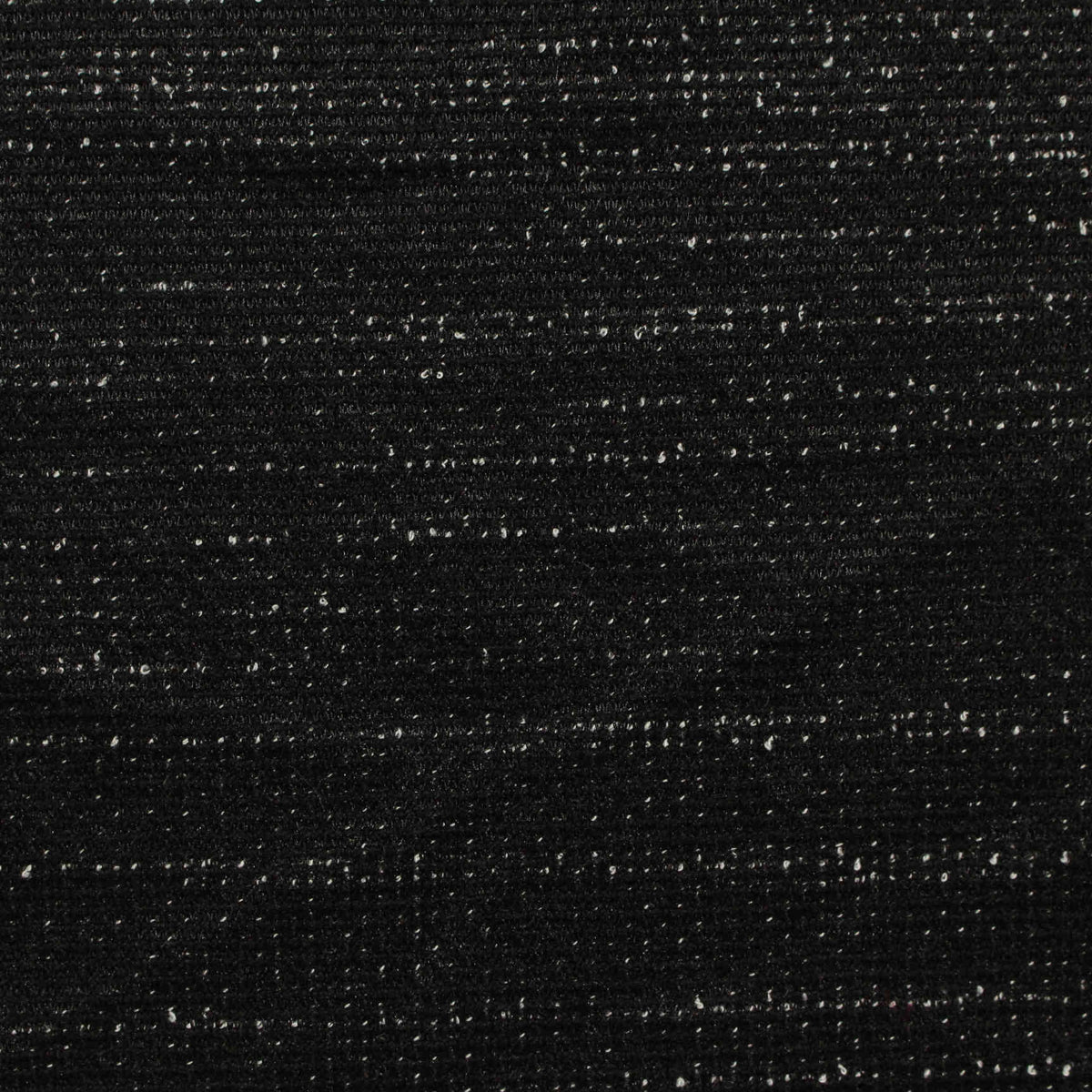 Black Marl Interlock Knit, Polyester, 250 gsm