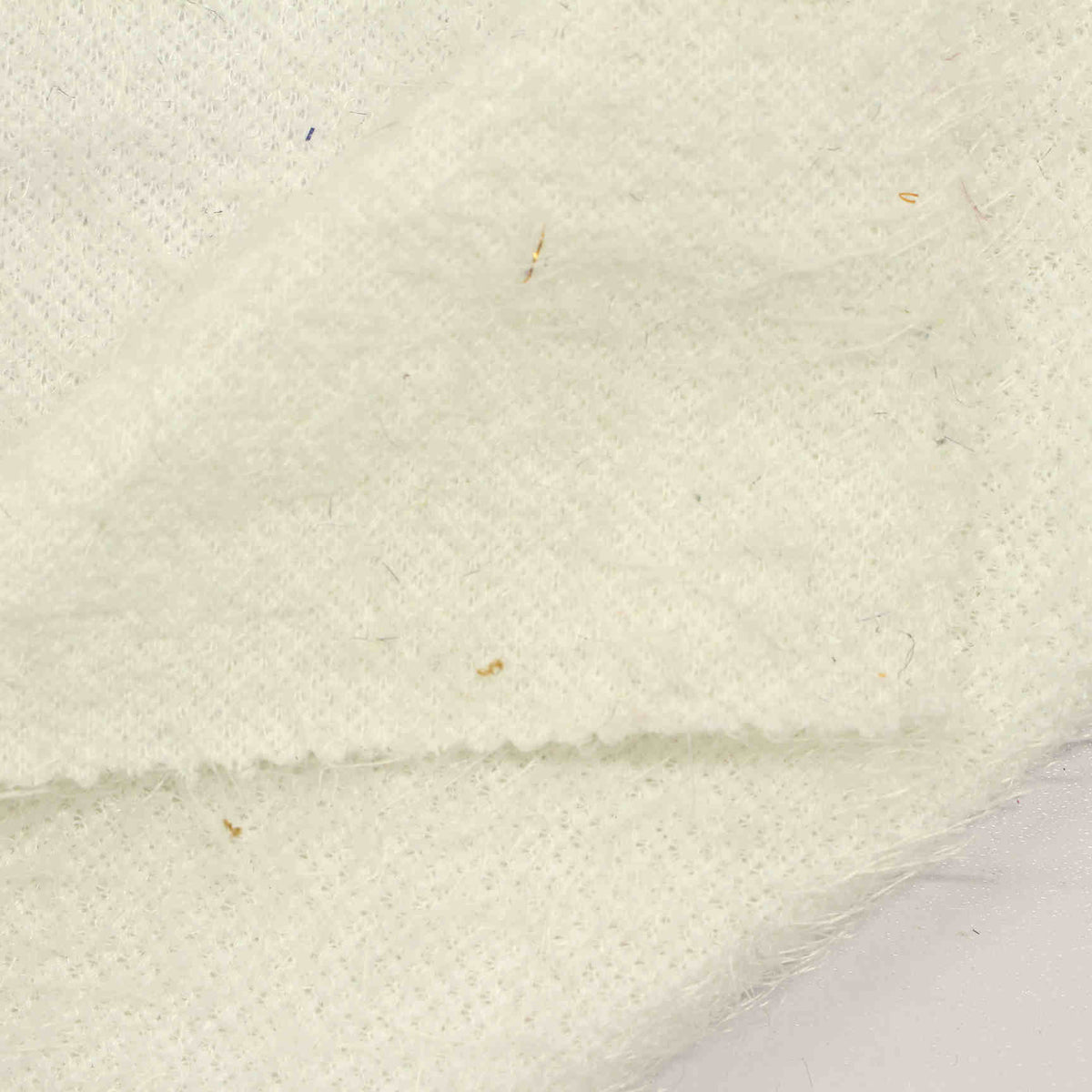 100% Polyester Rib Knit Fabric, 365 gsm, 153 cm — White