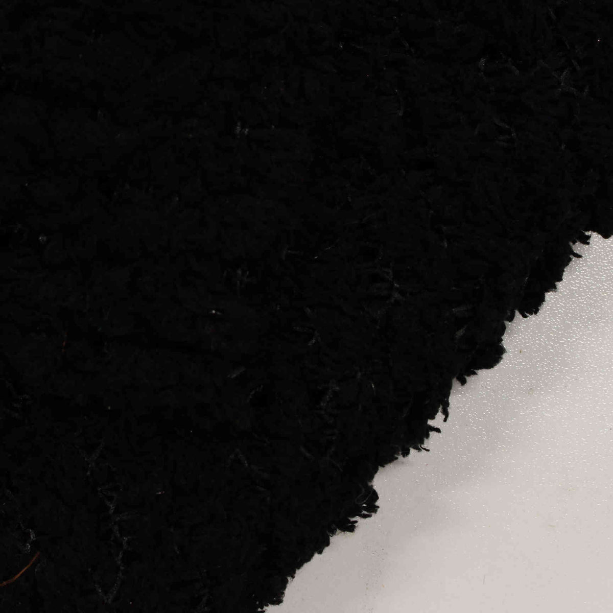 100% Polyester Linen-Look Fabric, 335 gsm, 155 cm — Black