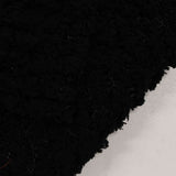 100% Polyester Linen-Look Fabric, 335 gsm, 155 cm — Black