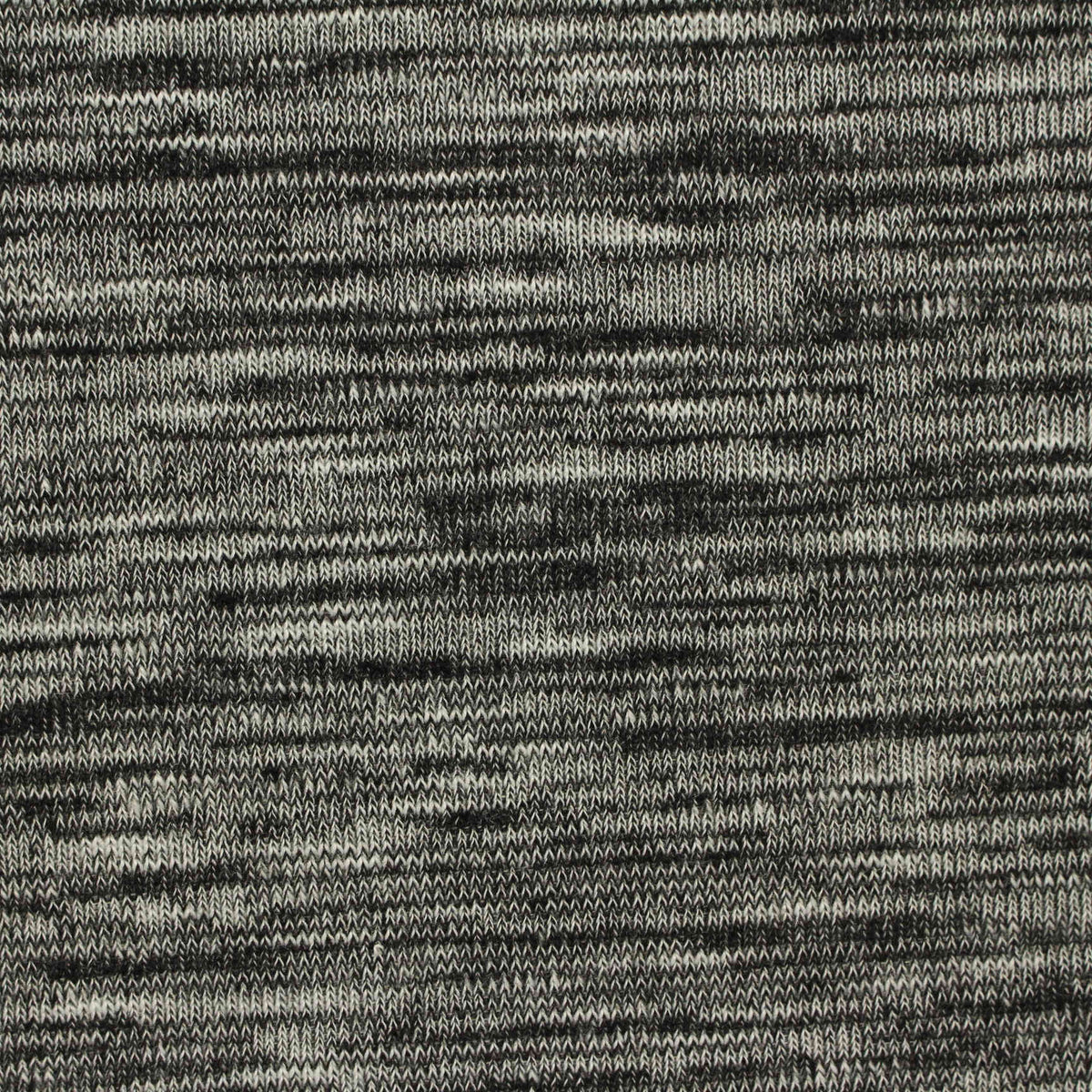 Black Heathered-Marl Jersey Knit, Polyester, 180 gsm