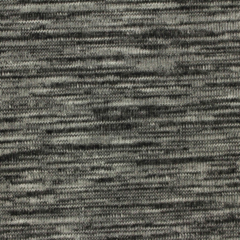 Black Heathered-Marl Jersey Knit, Polyester, 180 gsm