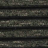 Black Horizontal-Stripe Chenille, Poly-Cotton