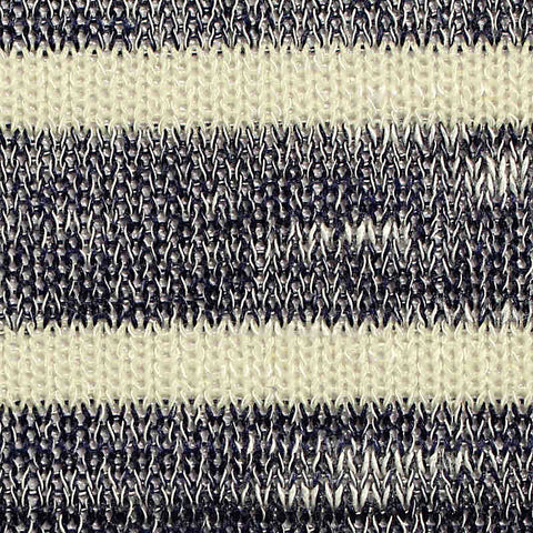 Cream Stripe Jersey Knit, Poly-Viscose