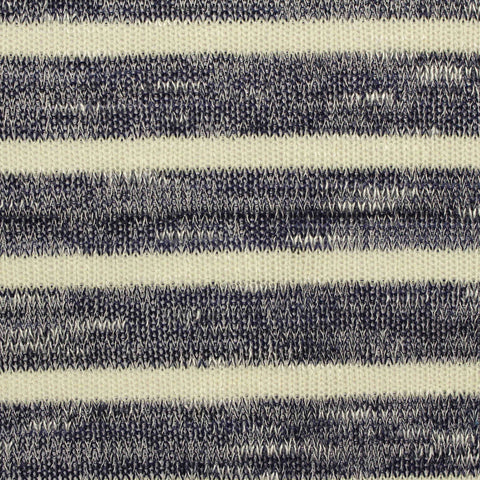 Cream Stripe Jersey Knit, Poly-Viscose