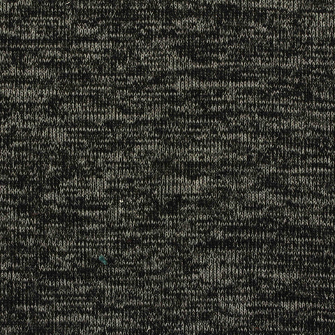 Black Heathered-Marl Jersey Knit, Viscose-Poly, 260 gsm