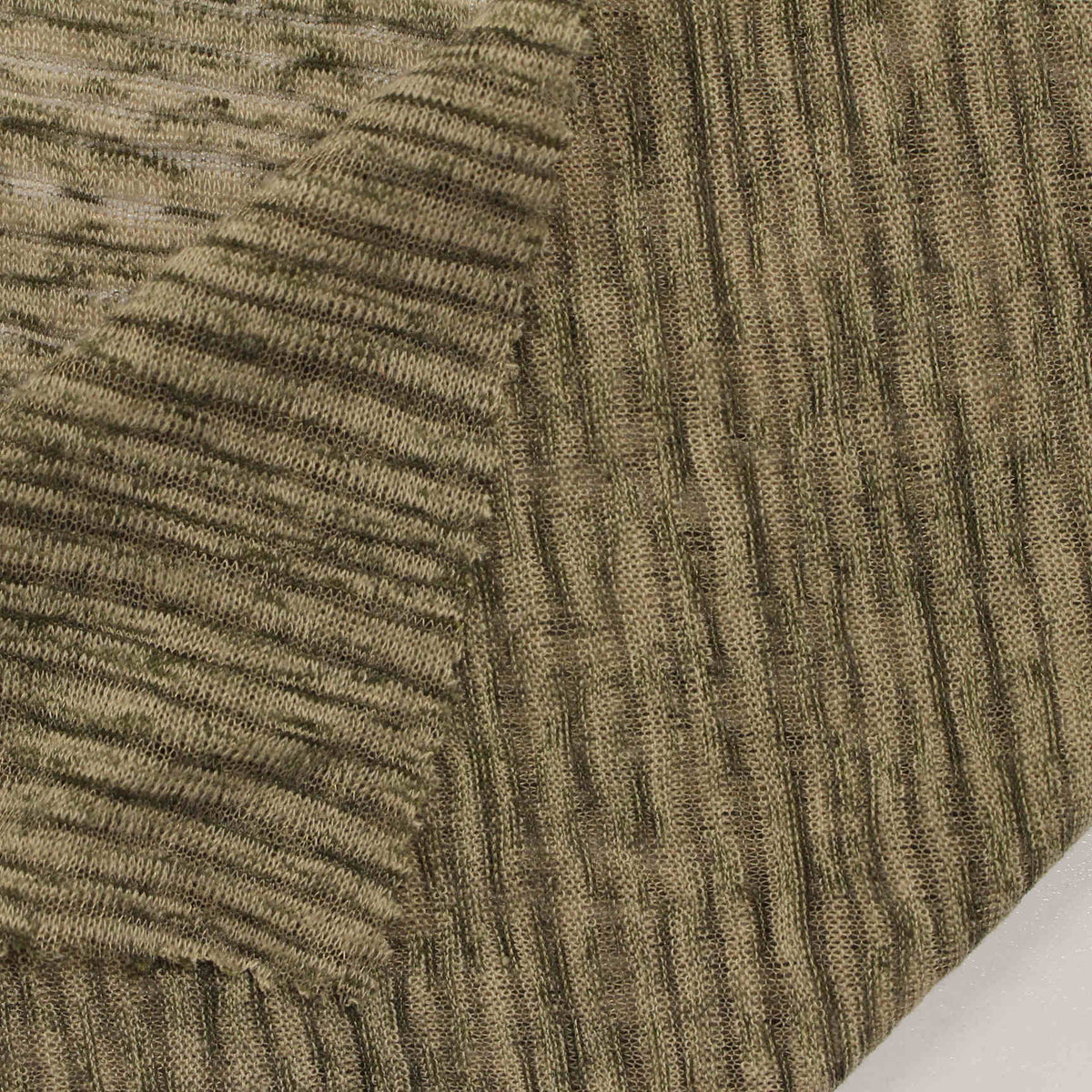 Olive Marl Jersey Knit, Polyester, 138 gsm