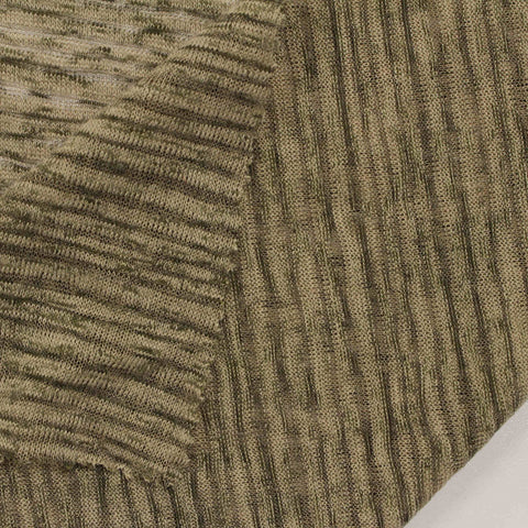 Olive Marl Jersey Knit, Polyester, 138 gsm