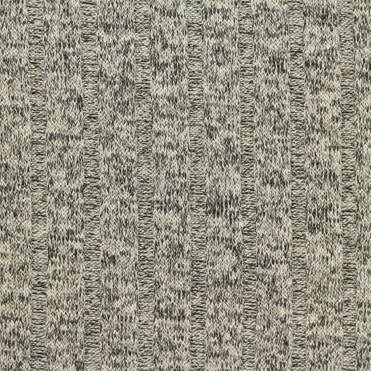Grey Marl Rib Knit, Viscose-Poly, 230 gsm, 150 cm