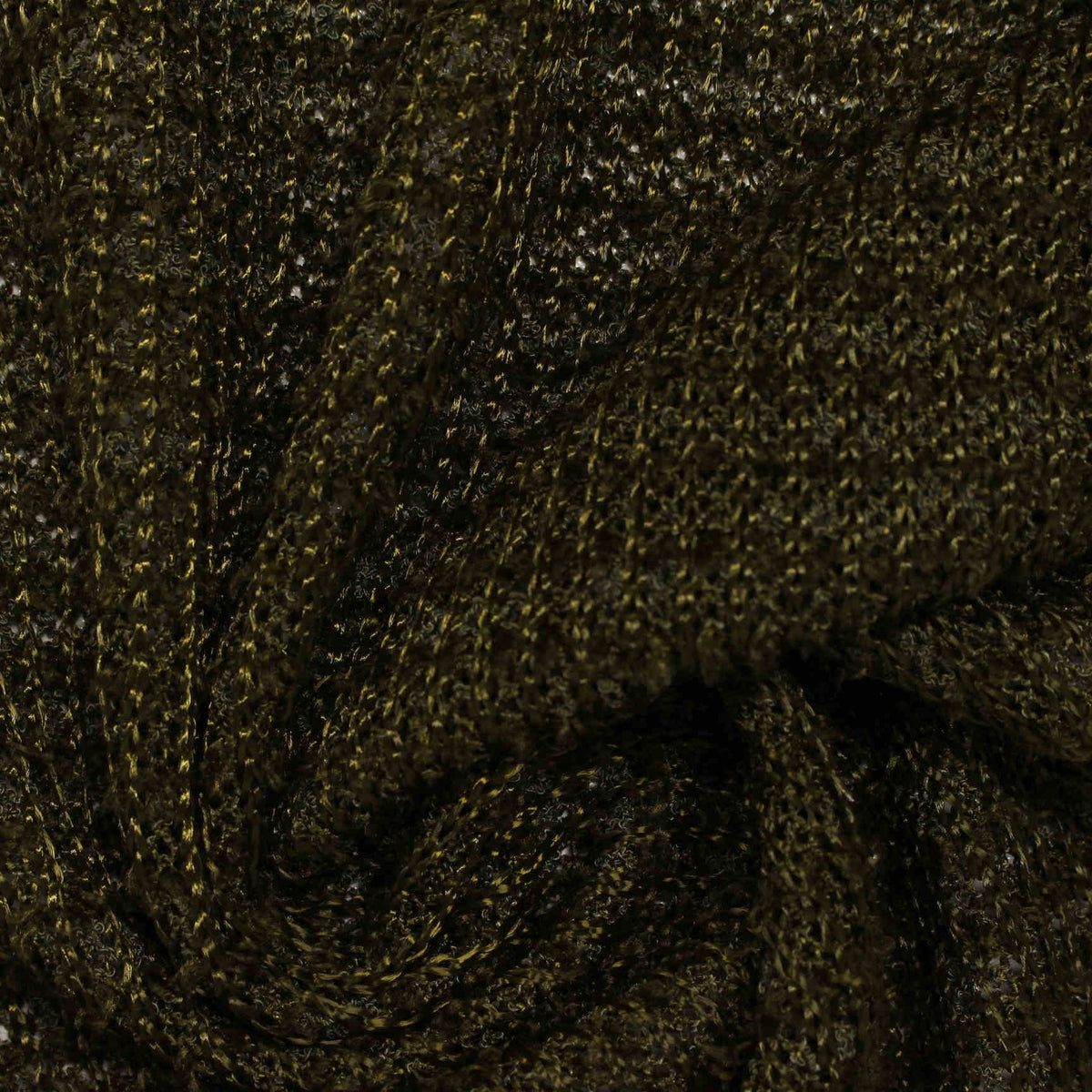 Dark Green Marl Rib Knit, Poly-Viscose, 328 gsm
