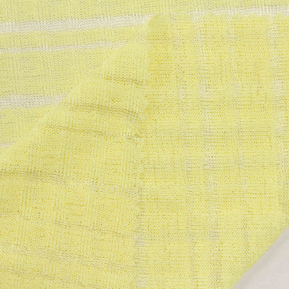 Light Yellow Grid Rib Knit, Polyester