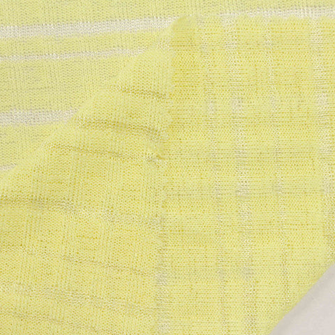 Light Yellow Grid Rib Knit, Polyester