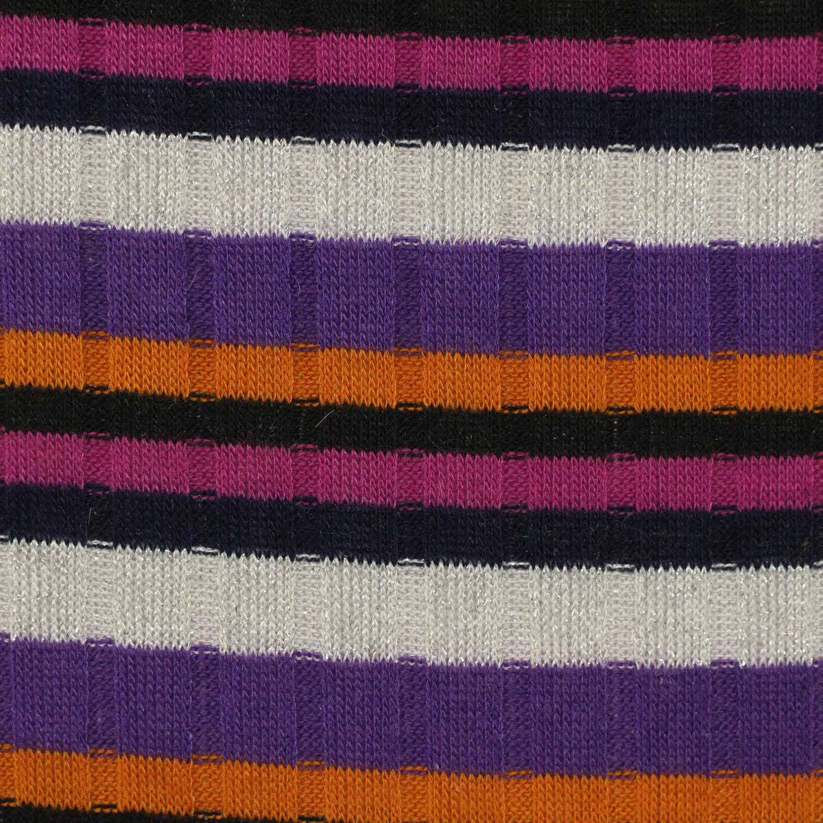 Black Horizontal-Stripe Rib Knit, Polyester, 200 gsm, 130 cm