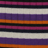 Black Horizontal-Stripe Rib Knit, Polyester
