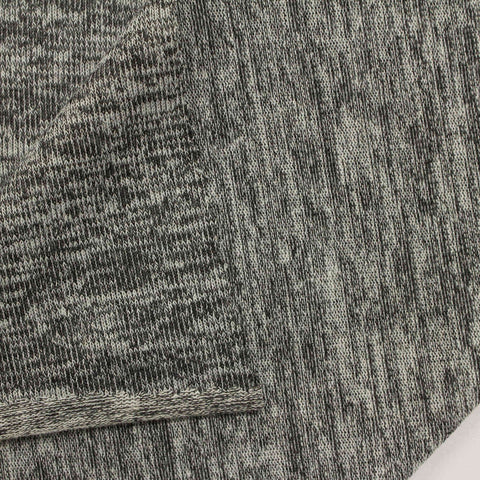 Heather Grey Marl Interlock Knit, Polyester, 192 gsm