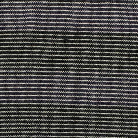 Black Horizontal-Stripe Jersey Knit, Viscose-Nylon