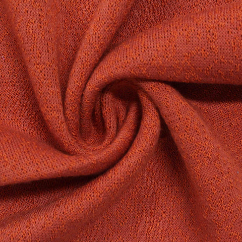 Jacquard Polyester Viscose Knit Fabric, 320 gsm, 155 cm — Red