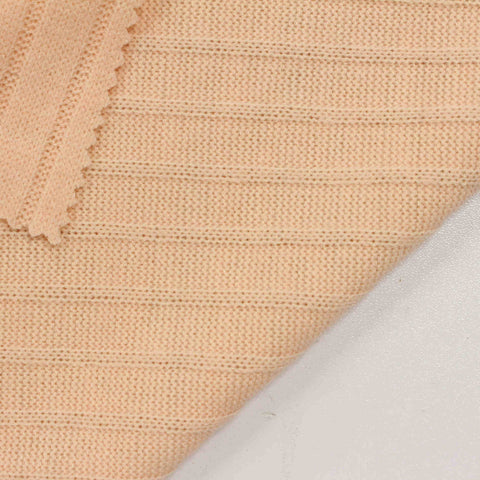 Acrylic Stretch Rib Knit Fabric, 230 gsm, 175 cm — Orange