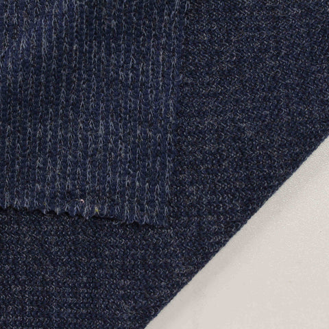 Dark Blue Marl Jersey Knit, Polyester, 150 gsm
