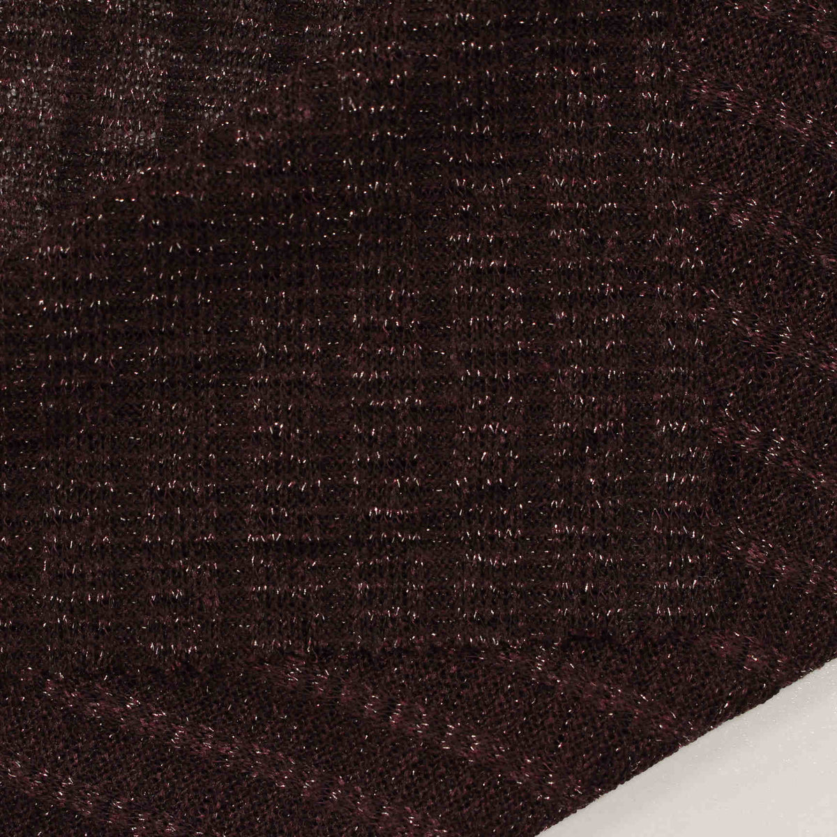 Brown Marl Rib Knit, Polyester, 200 gsm, 140 cm