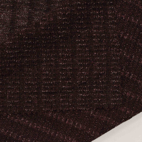 Brown Marl Rib Knit, Polyester, 200 gsm, 140 cm