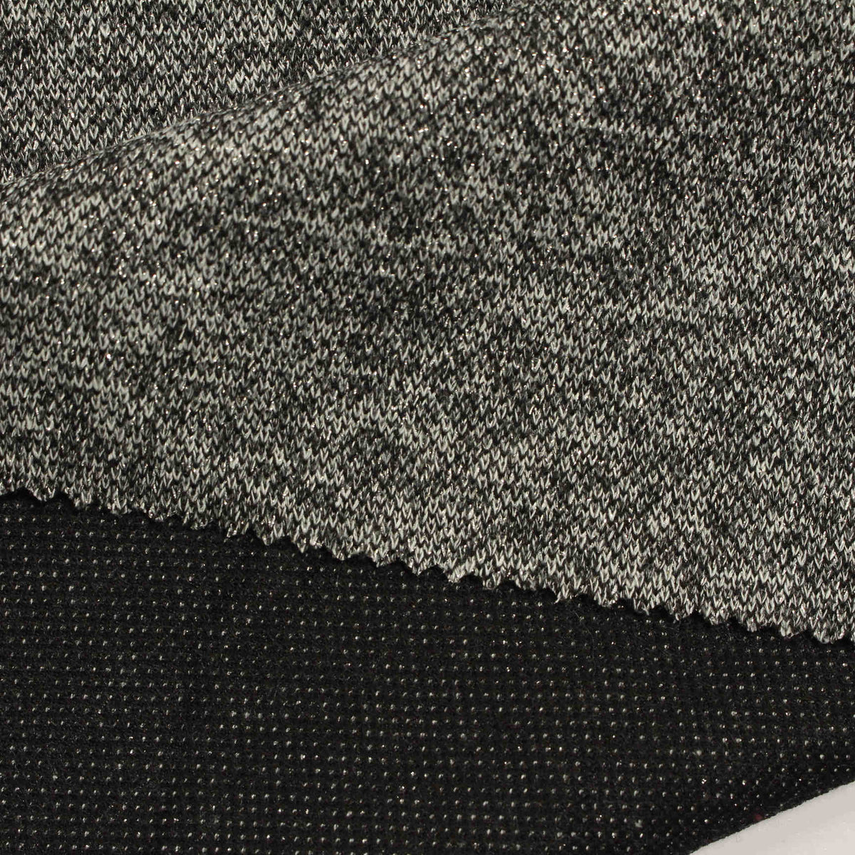 Black Heathered-Marl Knit, Polyester, 270 gsm