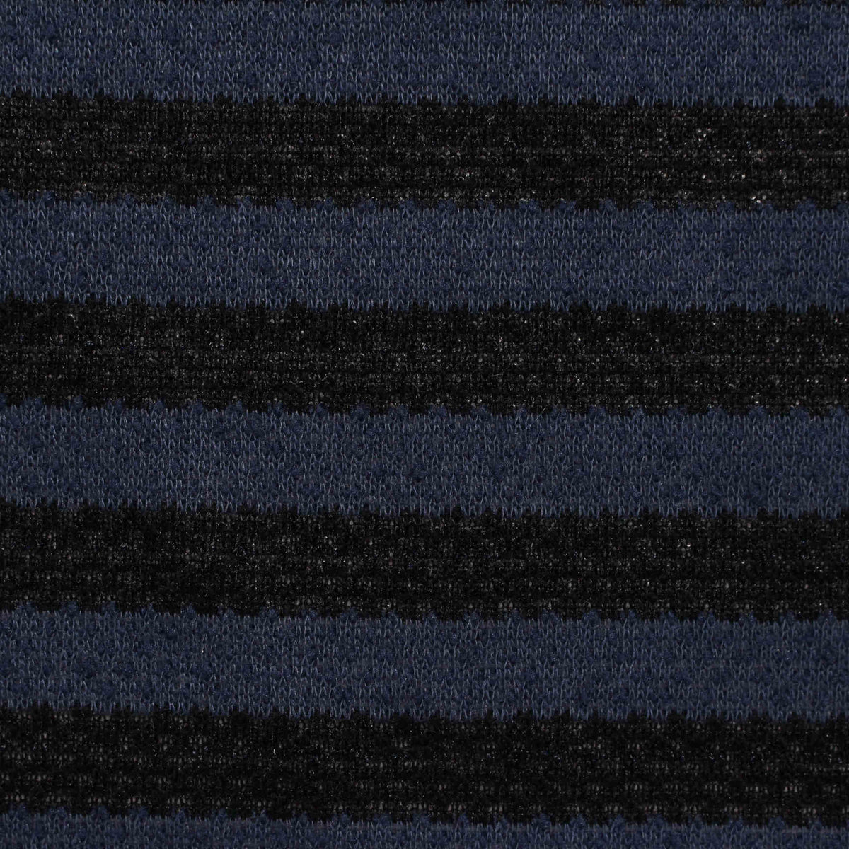 Dark Blue Stripes Jersey Knit, Polyester, 250 gsm