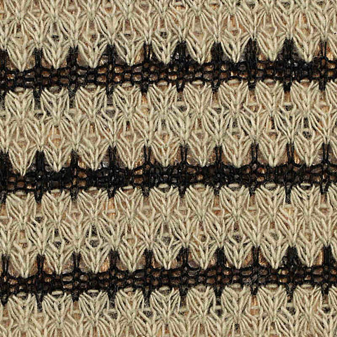 Black Horizontal-Stripe Chunky Knit, Cotton-Poly, 180 gsm