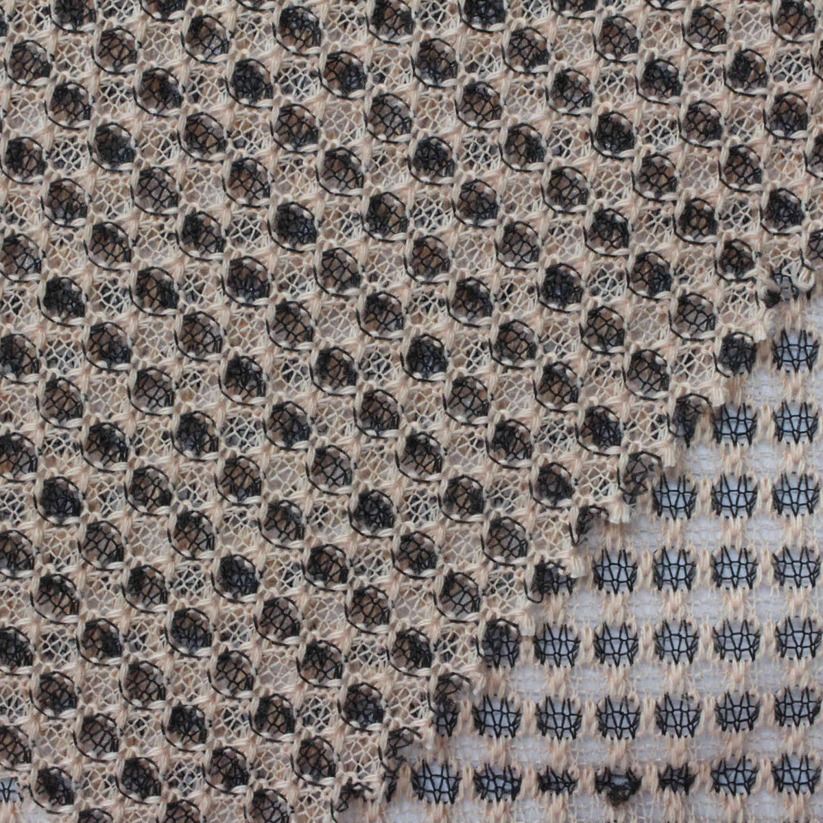 Black Dots Jersey Knit, Polyester, 170 gsm