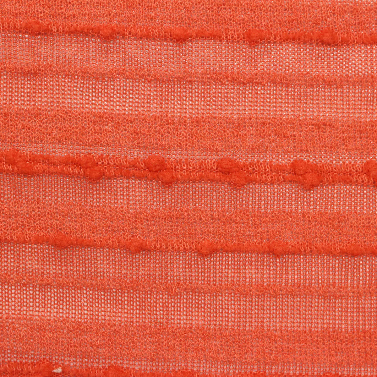 Orange Horizontal-Stripe Jacquard, Poly-Viscose