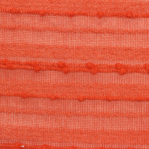 Orange Horizontal-Stripe Jacquard, Poly-Viscose