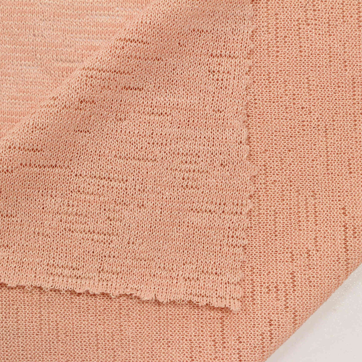 Peach Openwork Linen-Look, Polyester