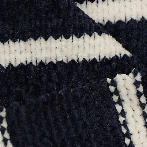 Navy Horizontal-Stripe Chenille, Polyester