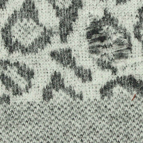 Grey Leopard Knit, Polyester