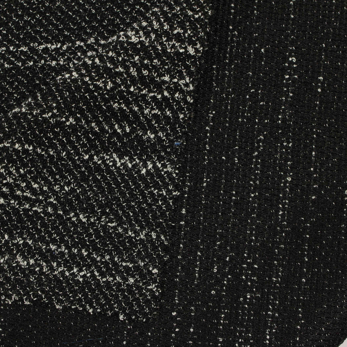 Black Marl Interlock Knit, Polyester, 244 gsm